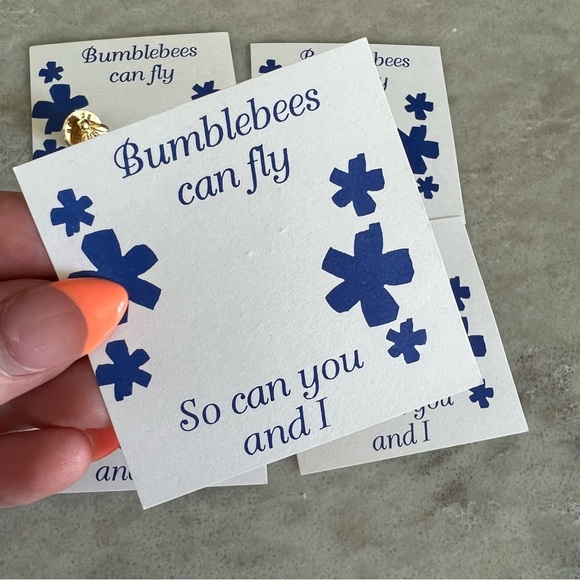 Vintage 90s bumblebee pin cards display fair supplies set of 12 - Picture 2 of 4